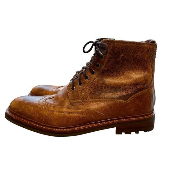 Oliver Sweeney Bruce Boots In Waxy Brown Leather Size 8.5 - Picture 4 of 7